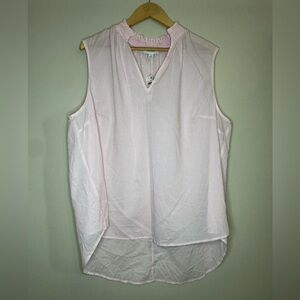 NWT‎ ON 34th Pink Dogwood Sleeveless Blouse Size 3X